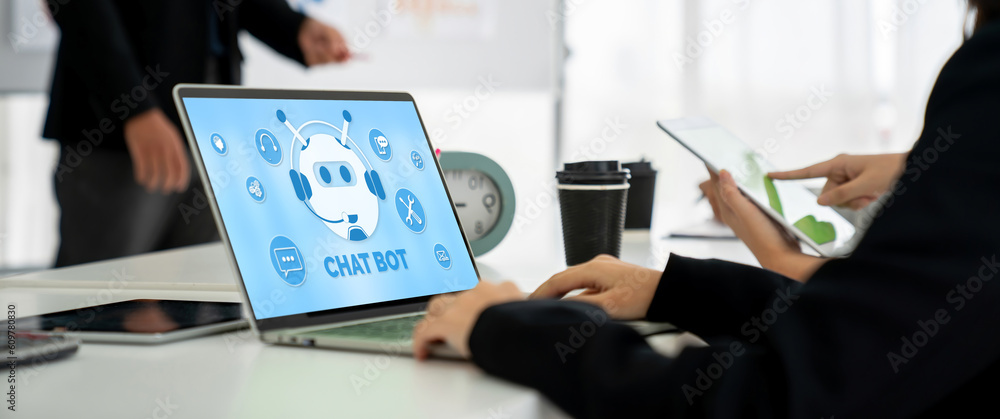 Poster chatbot software application for modish online business that automatically reply to customer questio