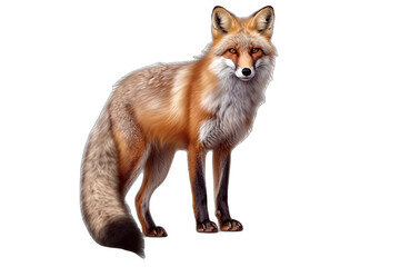 A Fox isolated on transparent background - Generative AI