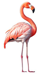 A Flamingo isolated on transparent background -Generative AI 