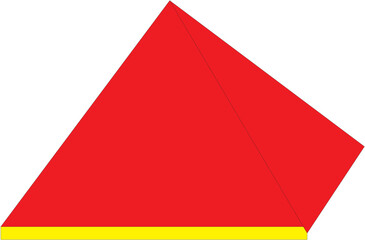 red pyramid on a white background