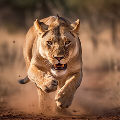 Obraz premium lion in the grass