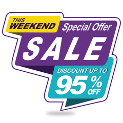 Purple, blue and yellow origami discount coupon, unique design, amazing colors