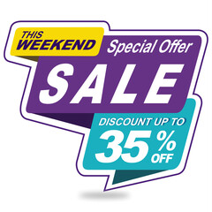 Purple, blue and yellow origami discount coupon, unique design, amazing colors