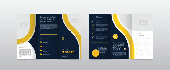 Modern multipurpose trifold brochure design template