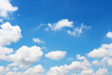 Blank sky surface with small clouds
