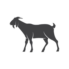 Fototapeta na wymiar Goat symbol vector icon sign. Goat simple flat icon vector. Goat silhouette vector and symbol. Vector illustration