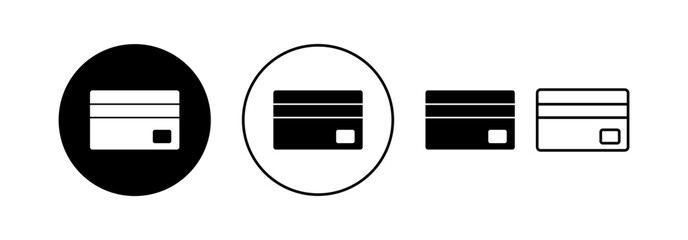 Obraz premium Credit card icon vector for web and mobile app. Credit card payment sign and symbol
