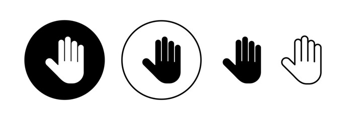 Hand icon vector for web and mobile app. hand sign and symbol. hand gesture