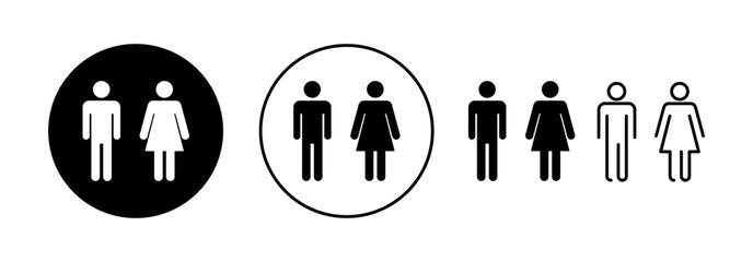 Man and woman icon vector for web and mobile app. male and female sign and symbol. Girls and boys