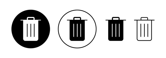 Trash icon vector for web and mobile app. trash can icon. delete sign and symbol.
