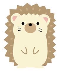 かわいいハリネズミの全身イラスト