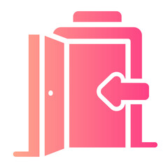 emergency exit Gradient icon
