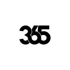 365 lettering initial monogram logo design