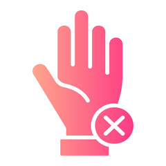 untouchable sign Gradient icon