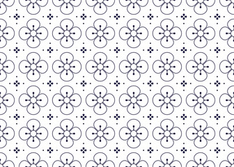geometric and flower line ethnic fabric seamless pattern for cloth carpet wallpaper background wrapping etc.