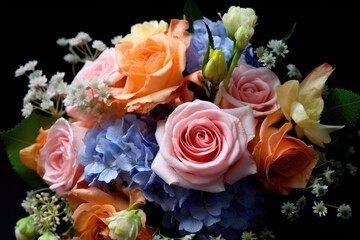 stock photo of wedding flower bouquet gift Generative AI