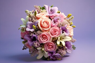 Obraz na płótnie Canvas stock photo of wedding flower bouquet gift Generative AI