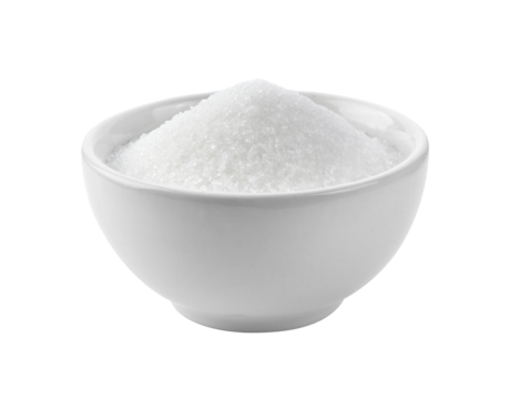 sugar in white bowl on transparent png