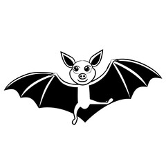 bat on a white background vector