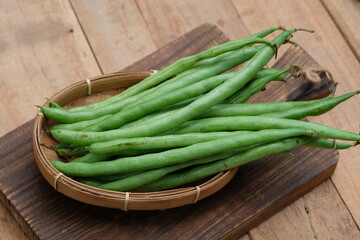 Green bean is type of legume that can be eaten from various cultivars of Phaseolus vulgaris. Buncis