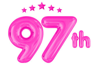 97th Anniversary Pink Balloons