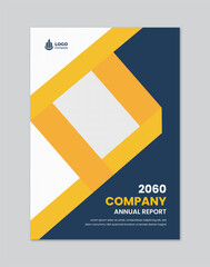 Vector modern company annual report, business brochure cover or book cover design template