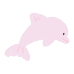 pink dolphin doodle cartoon