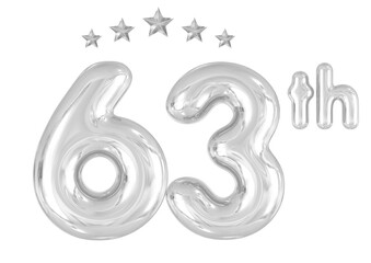 63th Anniversary Silver Balloons