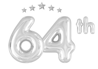 64th Anniversary Silver Balloons