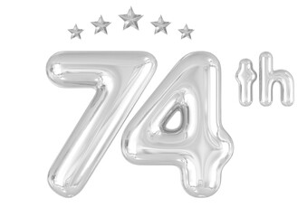 74th Anniversary Silver Balloons