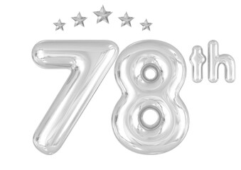 78th Anniversary Silver Balloons