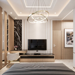 3D Render Modern Interior Design 