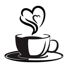 cup of coffee with heart