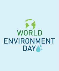 world earth day text with earth and water drop vector illustration