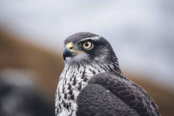 Close-Up View of a Majestic Bird of Prey Generative AI