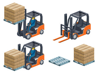 フォークリフトのイラスト © kingmarron