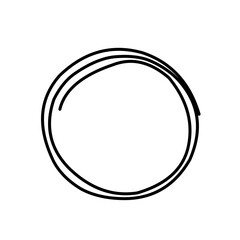 Hand drawn circle line sketch. Vector circular doodle round circle for note message sign design element