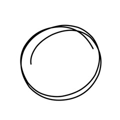 Hand drawn circle line sketch. Vector circular doodle round circle for note message sign design element