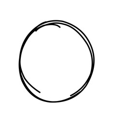 Hand drawn circle line sketch. Vector circular doodle round circle for note message sign design element