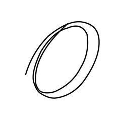 Hand drawn circle line sketch. Vector circular doodle round circle for note message sign design element