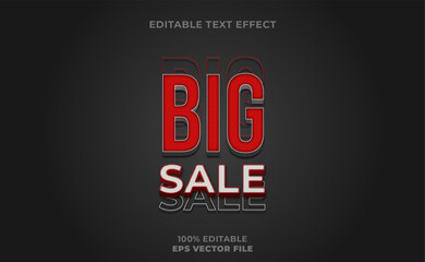 Fototapeta na wymiar 3d big sale text effect 