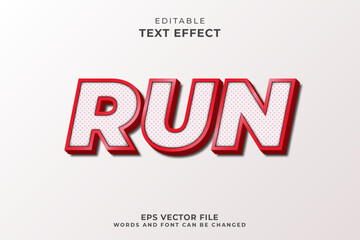 3d run text effect

