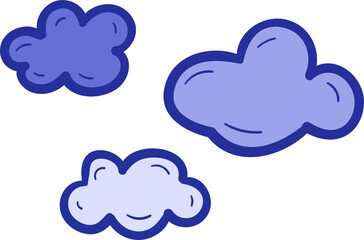 Cloud hand drawn filled outline style