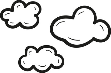 Cloud hand drawn outline style