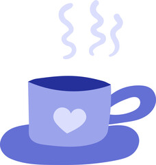 Coffee love hand drawn flat style