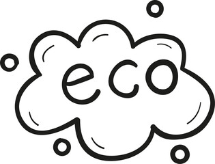 Eco hand drawn outline style