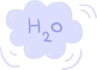 H2o hand drawn flat style