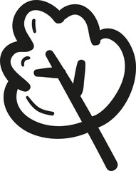 Obraz premium Leaf hand drawn outline style