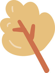 Obraz premium Leaf hand drawn flat style