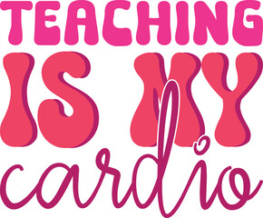 Teacher retro svg bundle